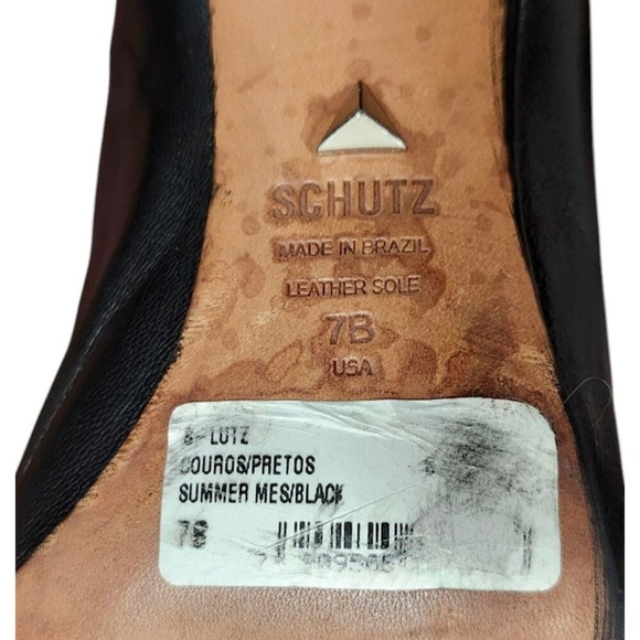 Schutz womens black leather zip bootie size 7 - Picture 11 of 14